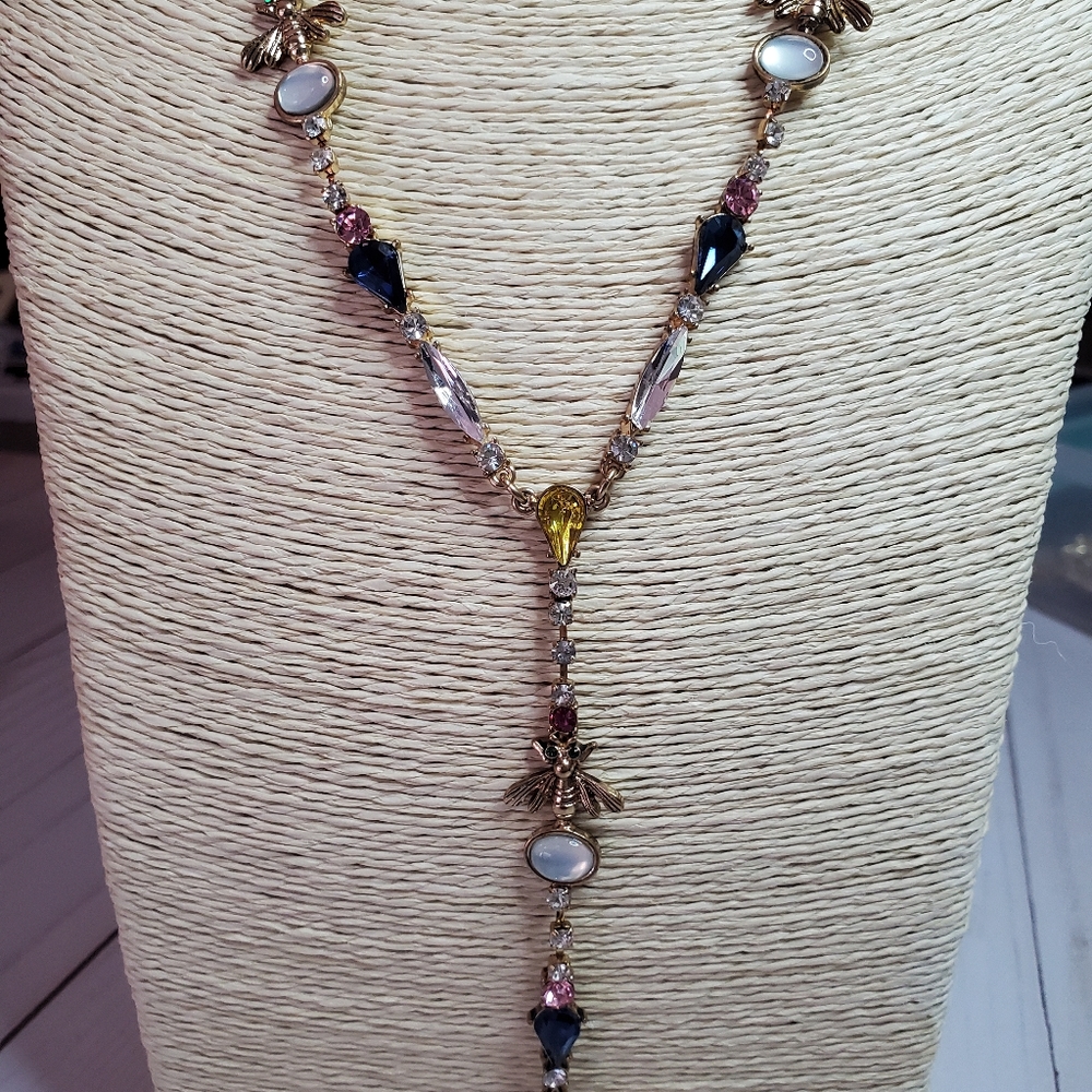 Betsey Johnson bee drop necklace